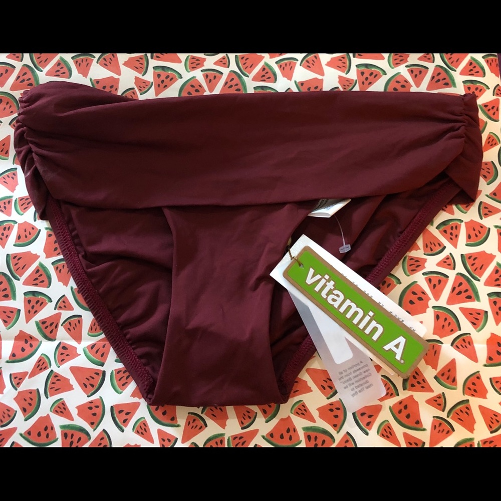 Vitamin A Banded Fold Over Bikini Bottom
